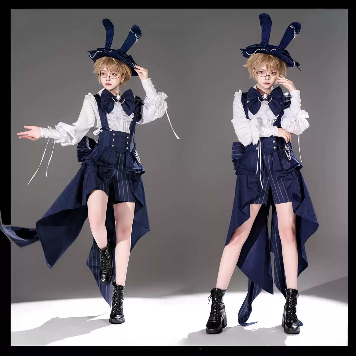 Rabbit Theater Sapphire Blue Prince Bunny Ear Outfit Set + Accessories