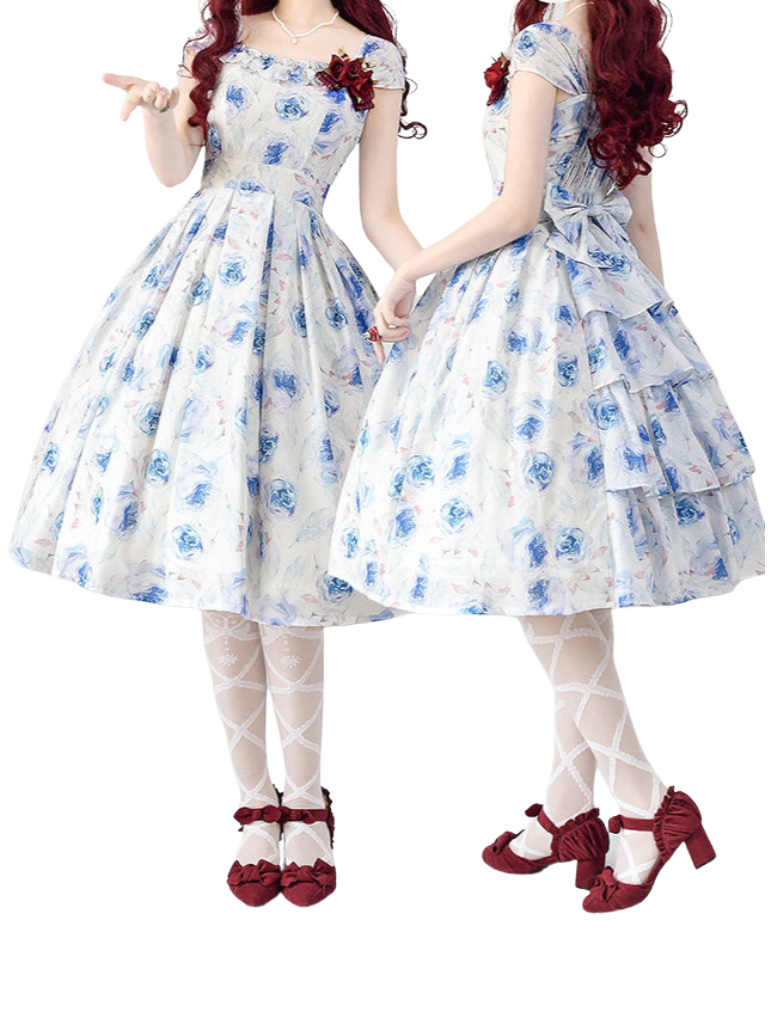 Forest Basket Retro Classic Lolita Dress + Cardigan