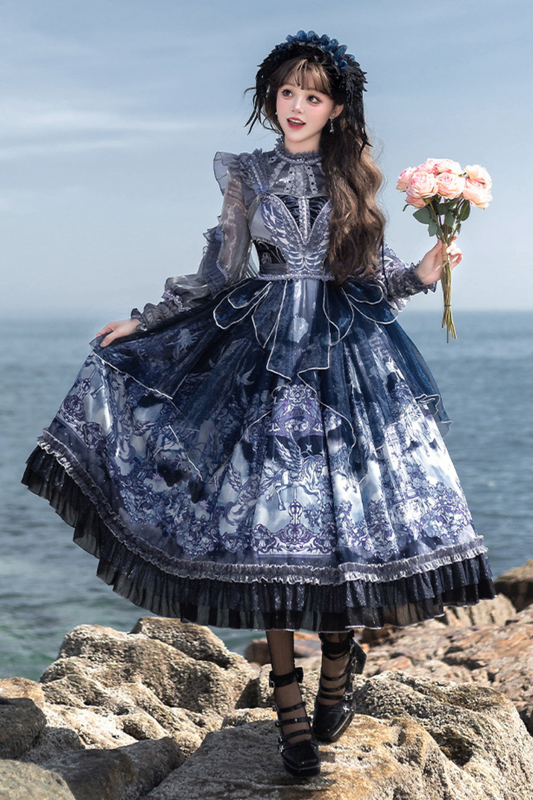Angel Garden Blue Jsk + Loose Shirt