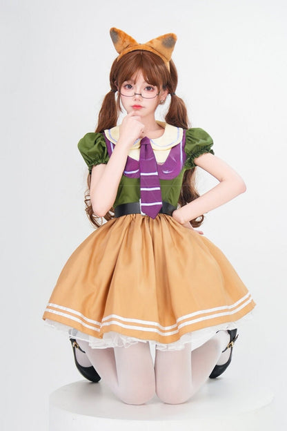 Fox Long Cosplay Dress Set