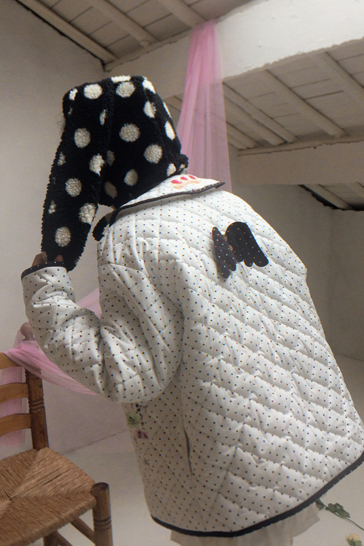 Polka Dot Lamb Wool Hat