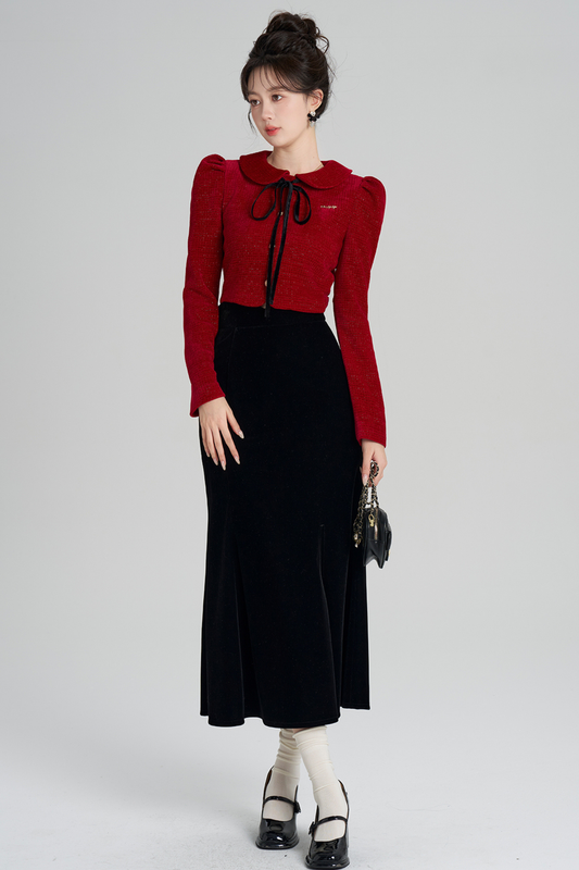 French Lame Knit Top + Mermaid Skirt