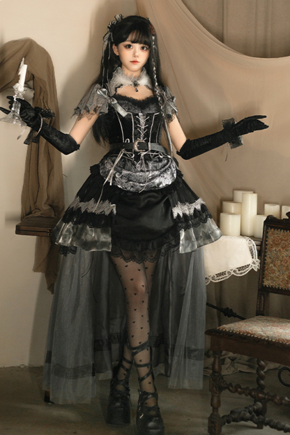 Dark Knight Rose Gothic Dark Cross Crachely Love Lolita Dress