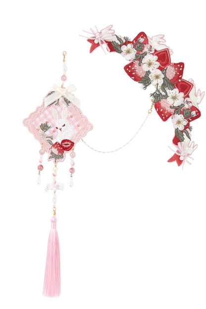 Sweet Chinese-style Overskirt + Top + Skirt + Accessories