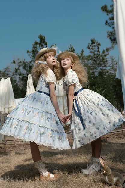 Benny's Blueberry Garden Lolita Jumper Skirt + Dress + Inner Shirt