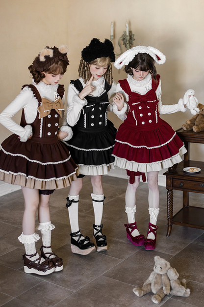 Doll Lolita Dress + Top + Animal Leg Loops + Animal Headband