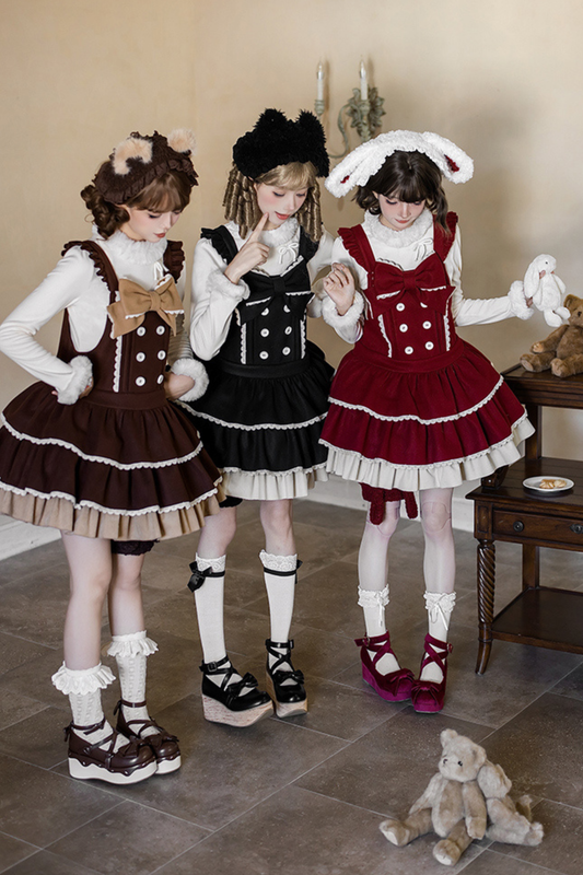 Doll Lolita Dress + Top + Animal Leg Loops + Animal Headband