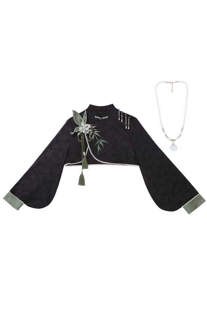 Neverland Smoked Chinese-style Lolita Suspender Dress + Short Chinese-style Jacket