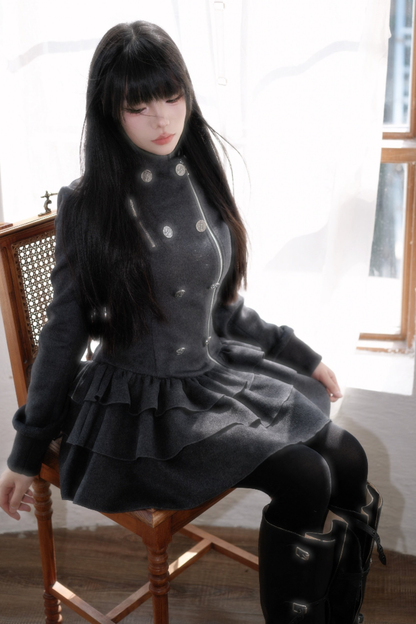 Gothic Ruffle Tiered Dress