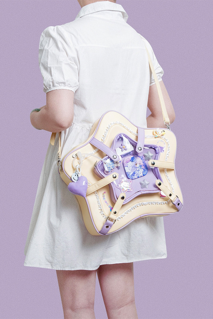 Cream Star Contrast Sweet Bag