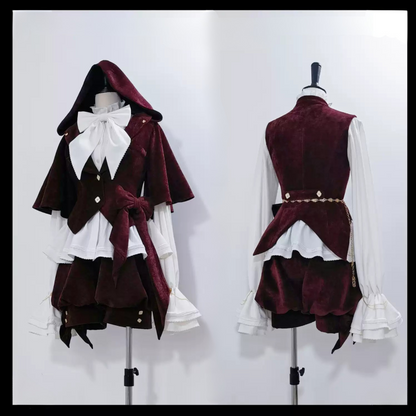 Hunting Rabbit Retro Red Bunny Ear Jacket + Vest + Shorts