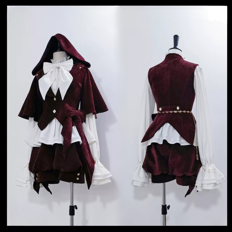 Hunting Rabbit Retro Red Bunny Ear Jacket + Vest + Shorts