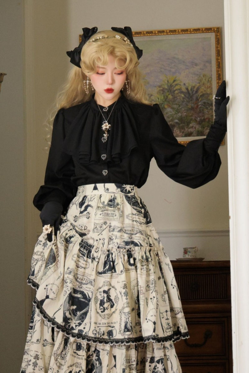 Satin Puff Sleeve Blouse
