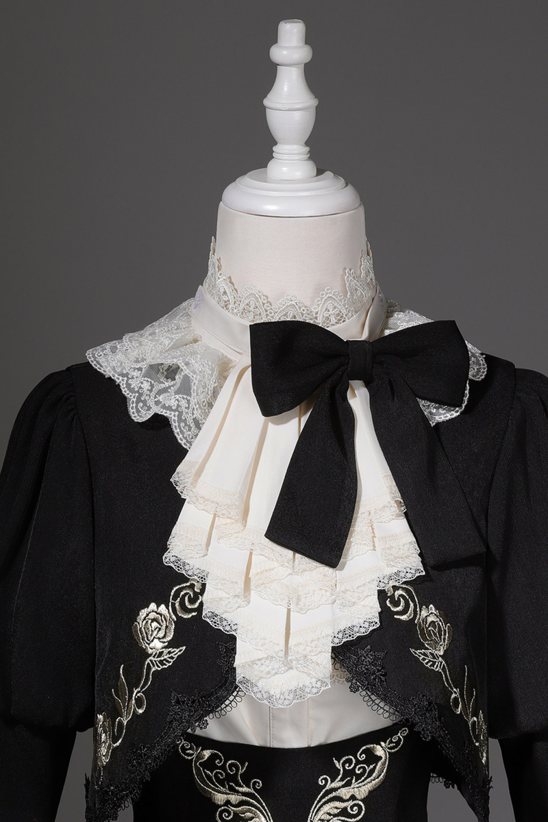 [pre-order] Gothic Dark Suspender Long Dress + Shirt + Jacket