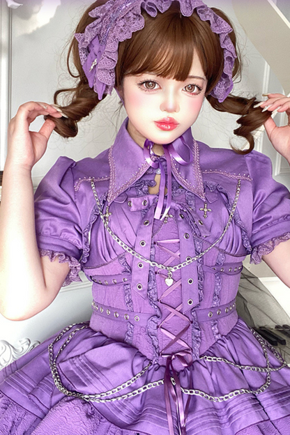 Contrast Cross Jsk Gothic Lolita Dress