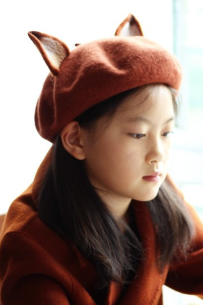 Wool Felt Fox Beret
