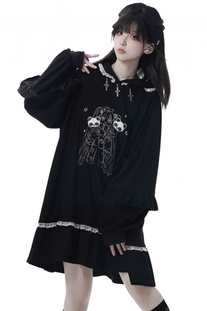 Big Swing Shirt Design Top + Hooded Dress + Long Culottes