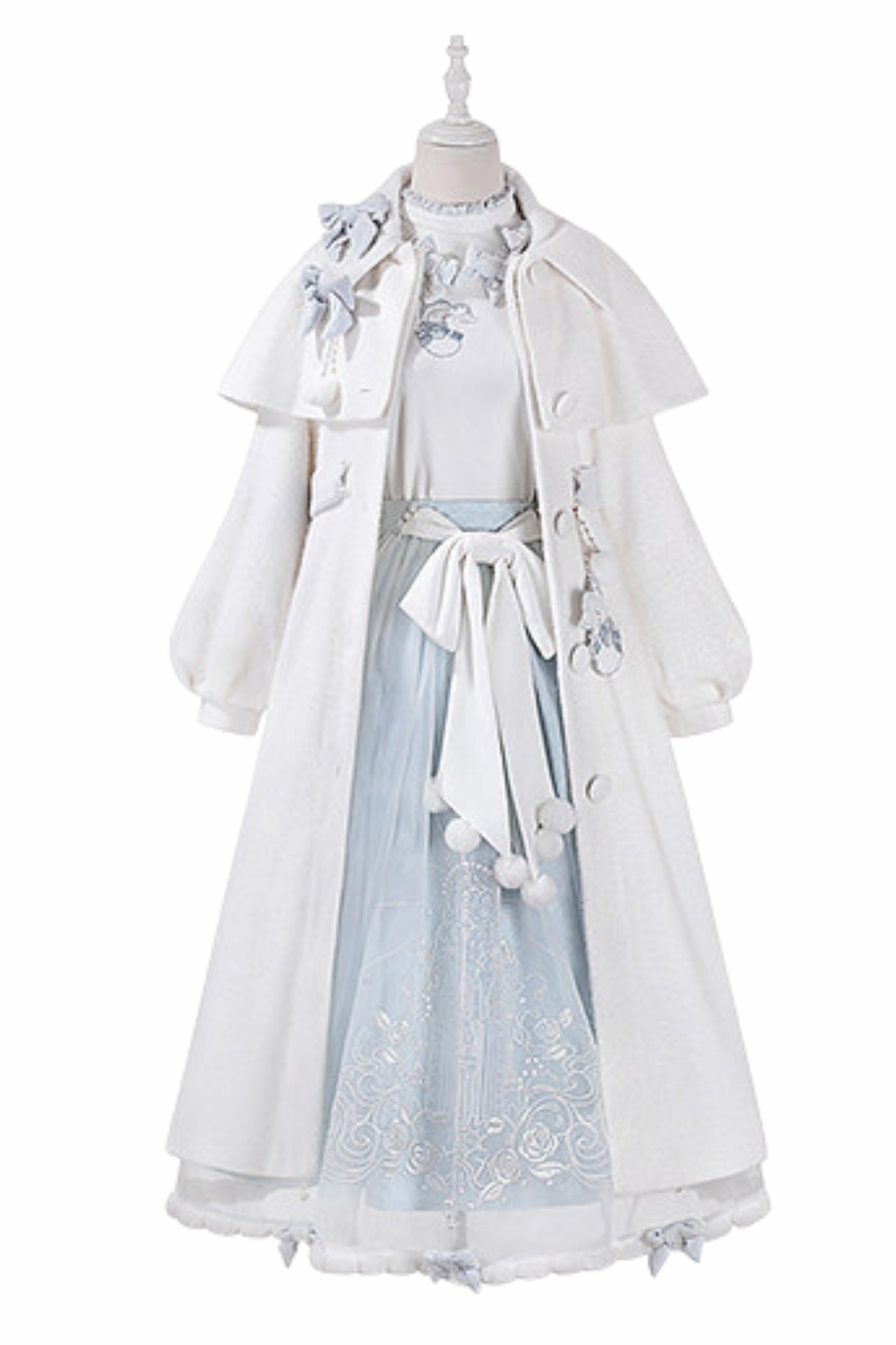 Clear Sky Lolita Coat + Tops + Skirt