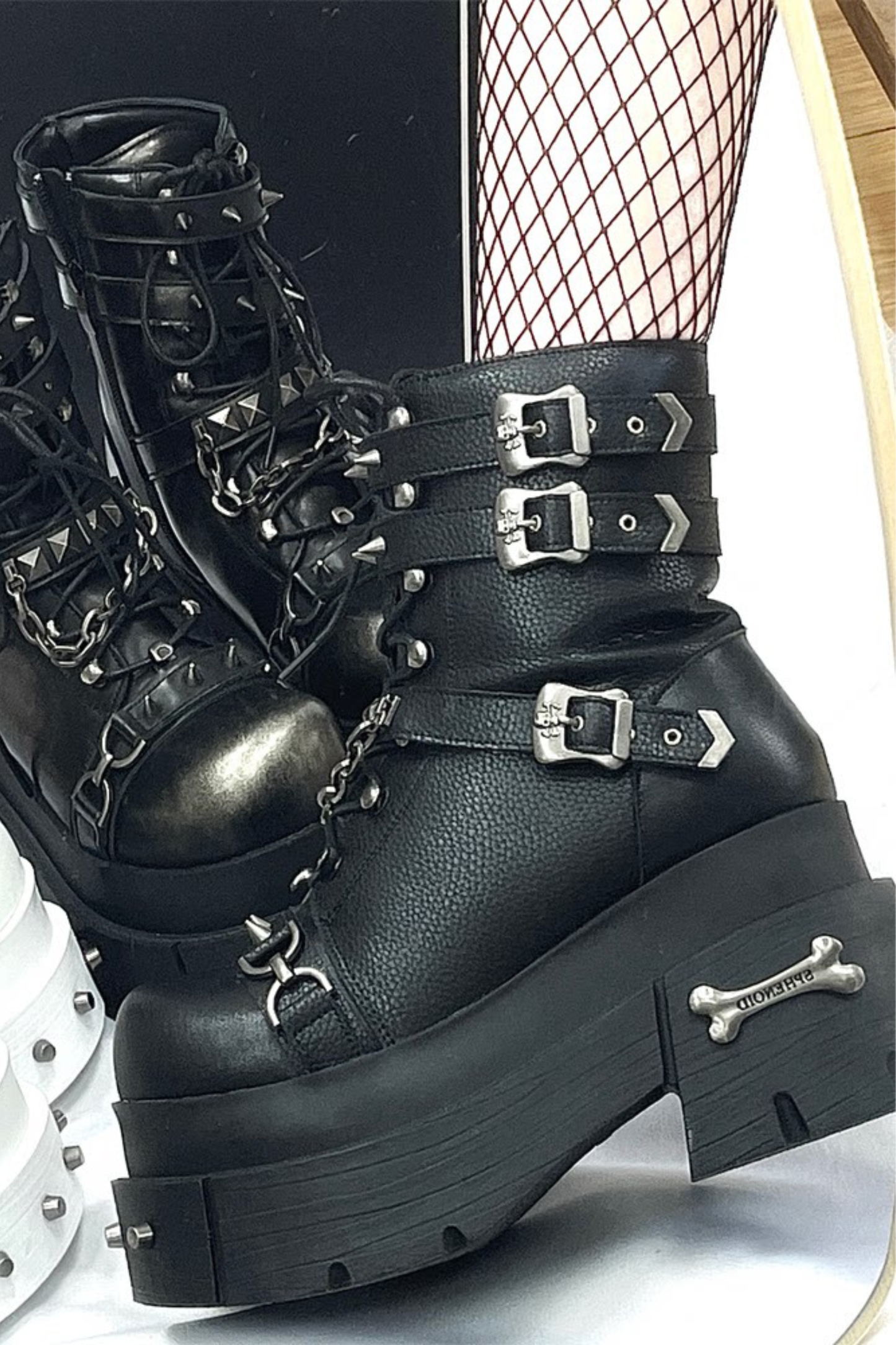 Leather Punk Platform Boots
