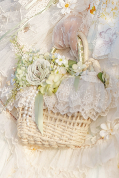 Daisy Wedding Lolita Hat + Gloves + Bag + Necklace