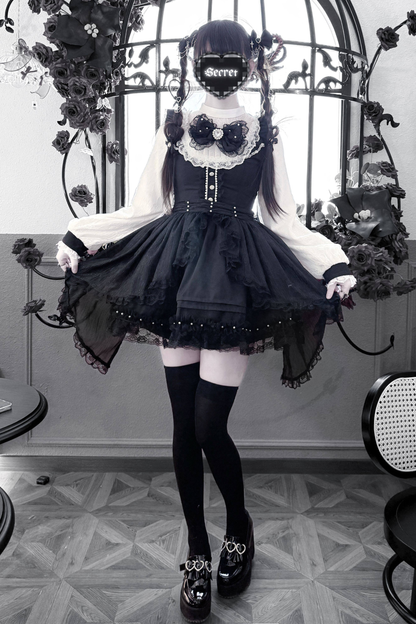 Lace Gothic Over Dark Dress