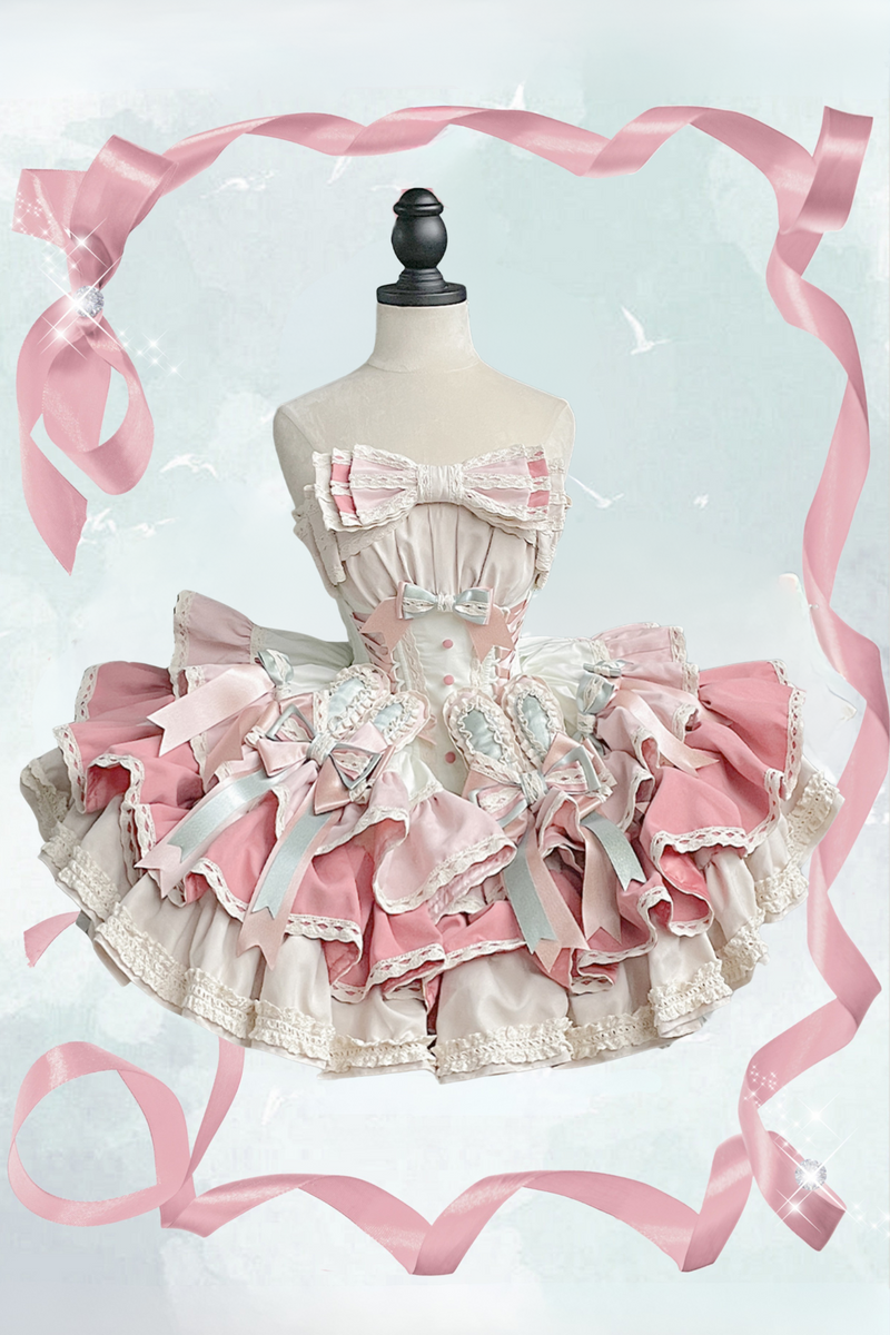 [pre-order] Ribbon Bunny Antique Version Bustier Dress + Inner Top + Complete Accessories