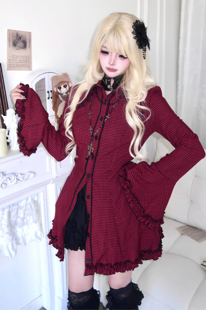 Gothic Little Plaid Pattern Dress