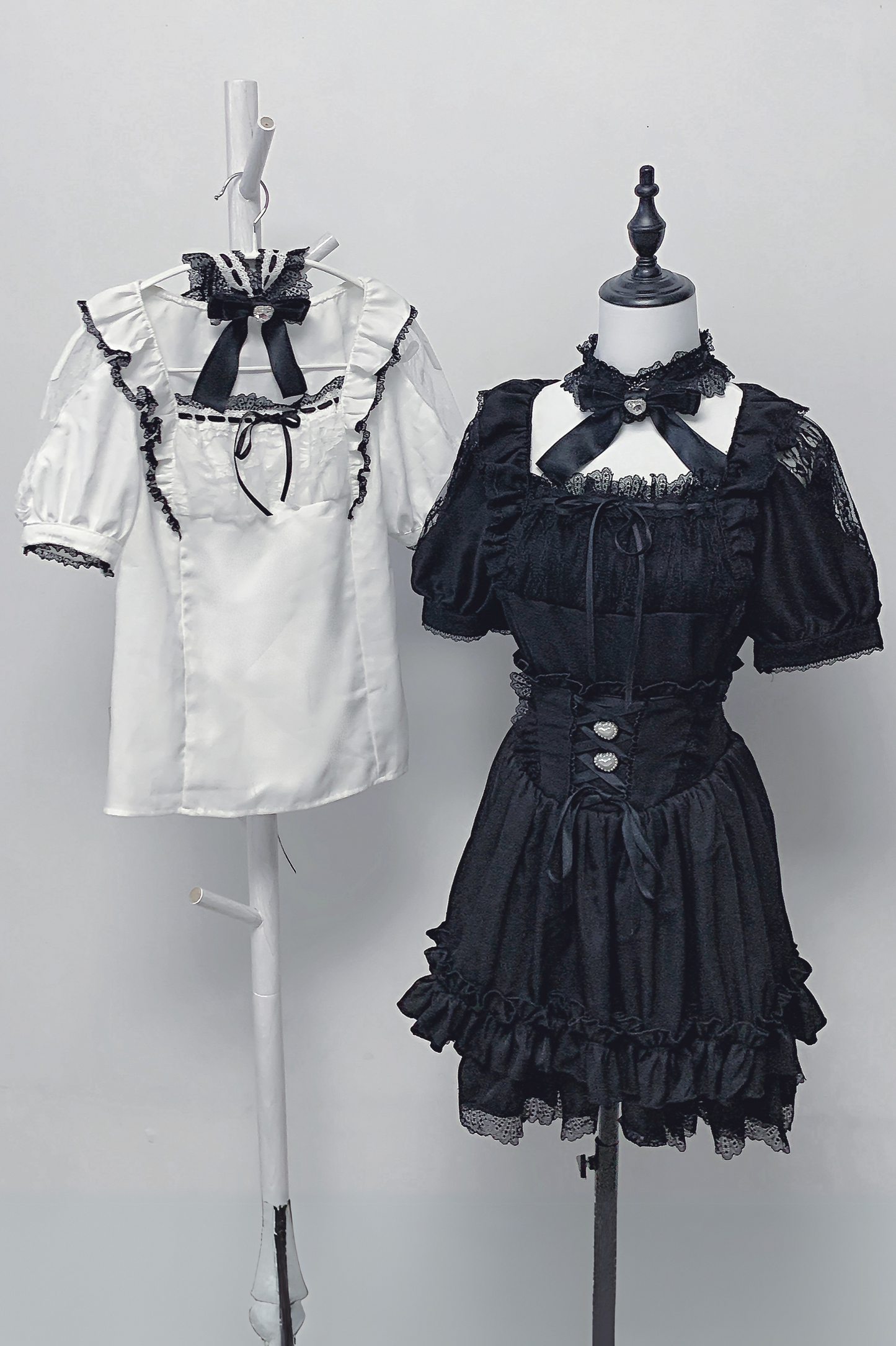 [pre-order] Lace Ribbon Shirt + Skirt