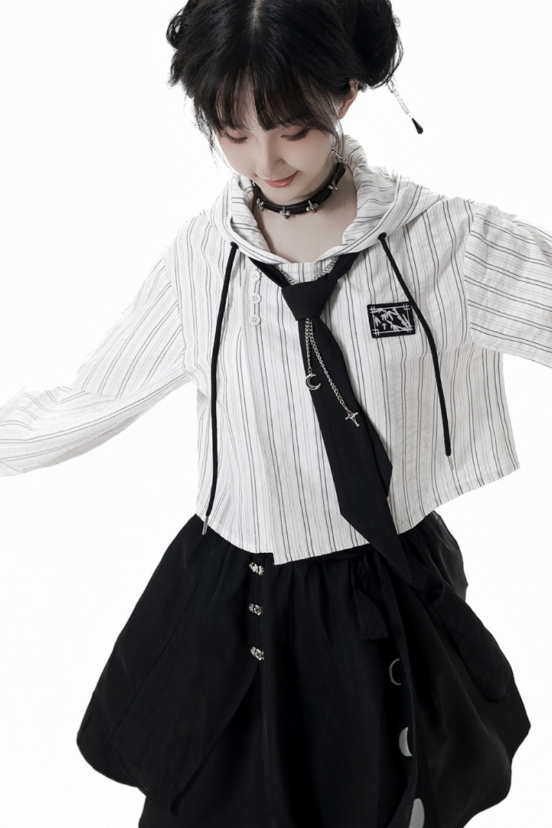 Striped Couple Girlfriend Chinese-style Set