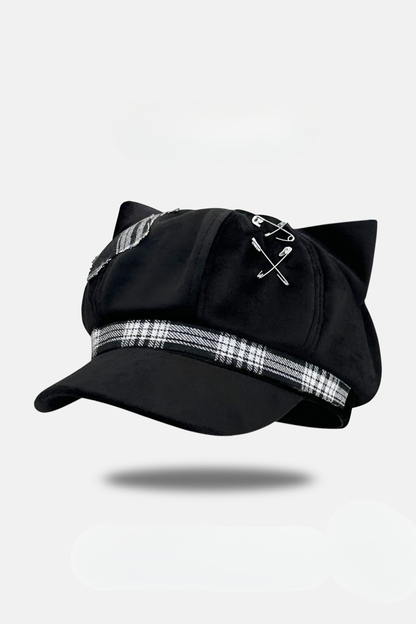 Cat Ear Subculture Plaid Hat