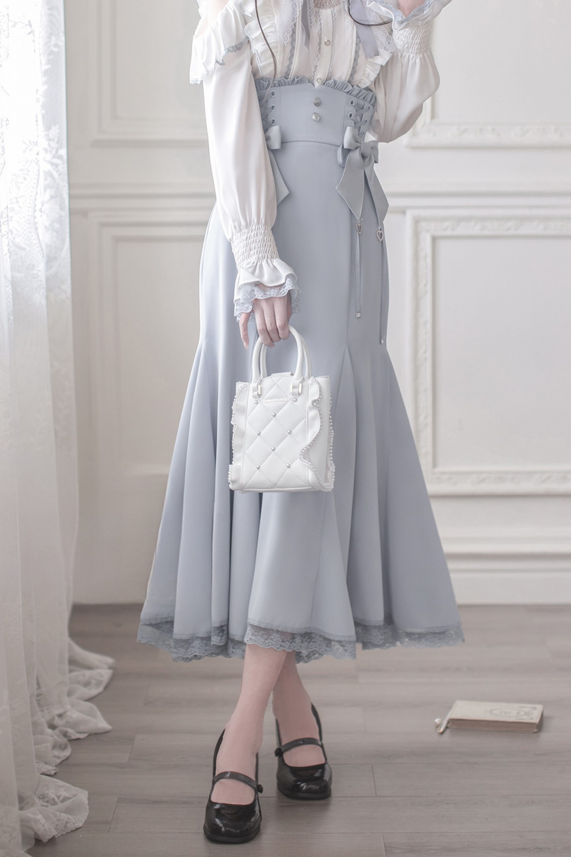 Off Shoulder Design Shirt + Mermaid Skirt