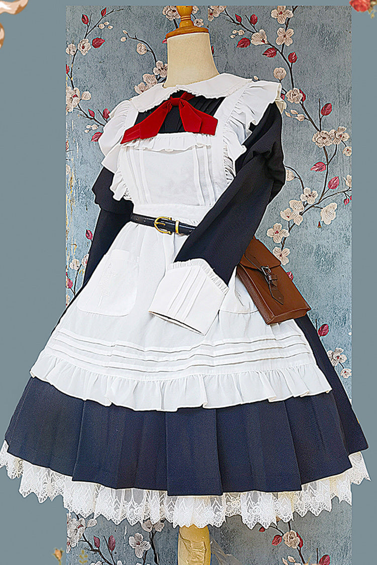 [violent Maid] Long Puff Sleeves Bowknot Classic Lolita Dress 2 Colors