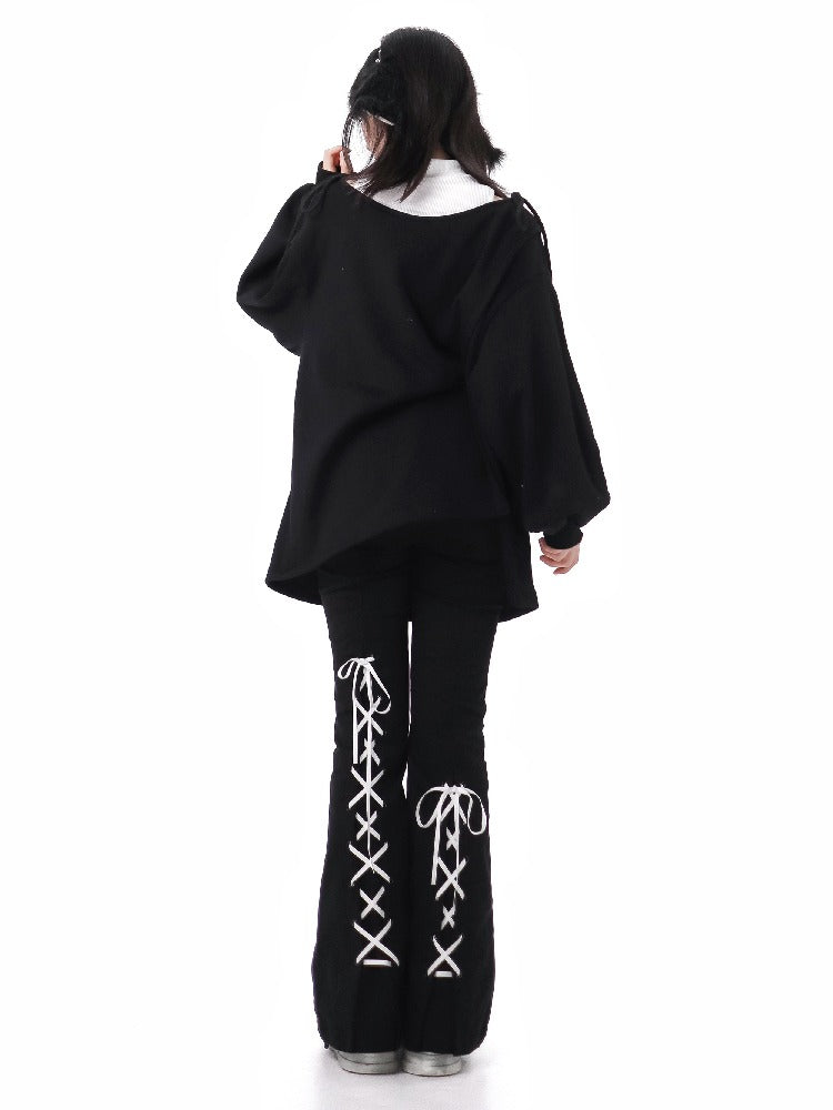 Rebel Sweet Heart Short Fur Jacket Design Top Pants Set