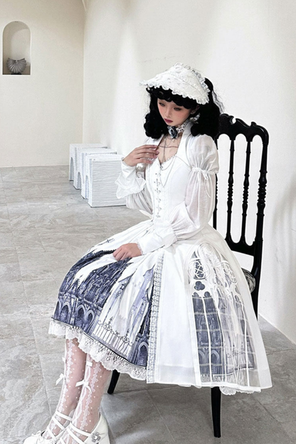 Gothic Lolita Jumper Skirt + Dark Top + Girdle