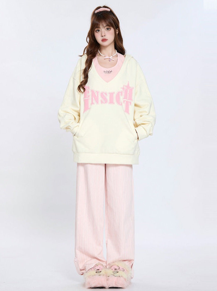 American Lazy Niche Sweatshirt Two-piece Set