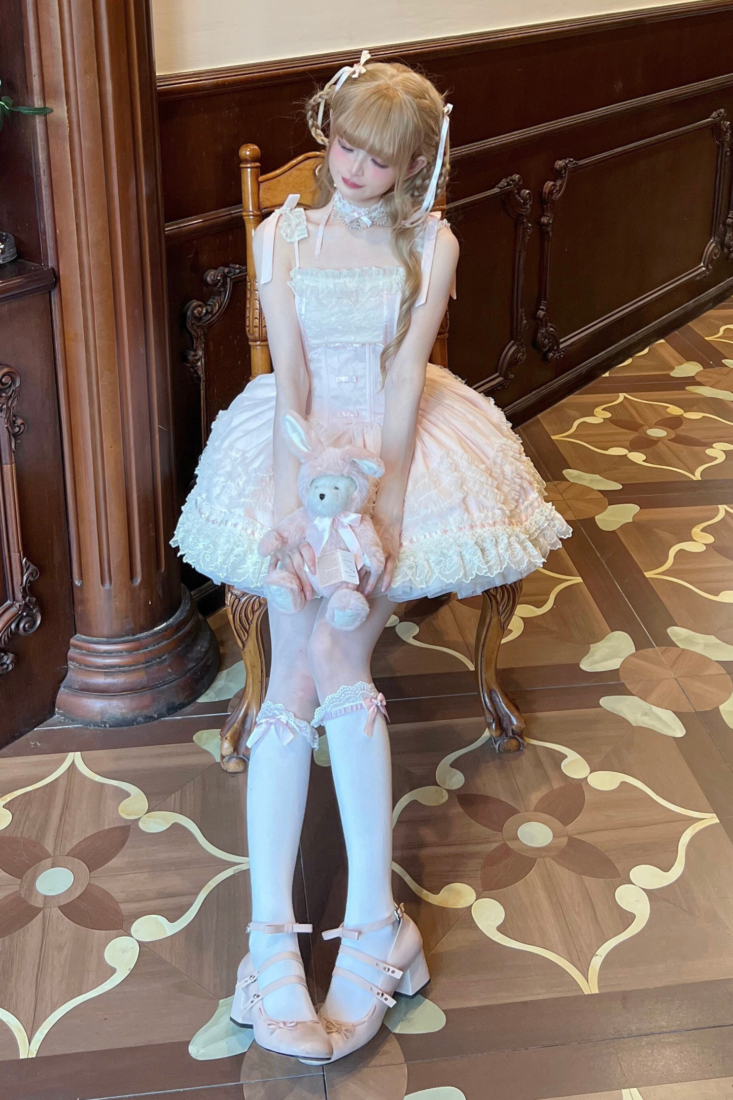 Sweet Jenny Lolita Jumper Skirt + Necklace + Hat + Headband
