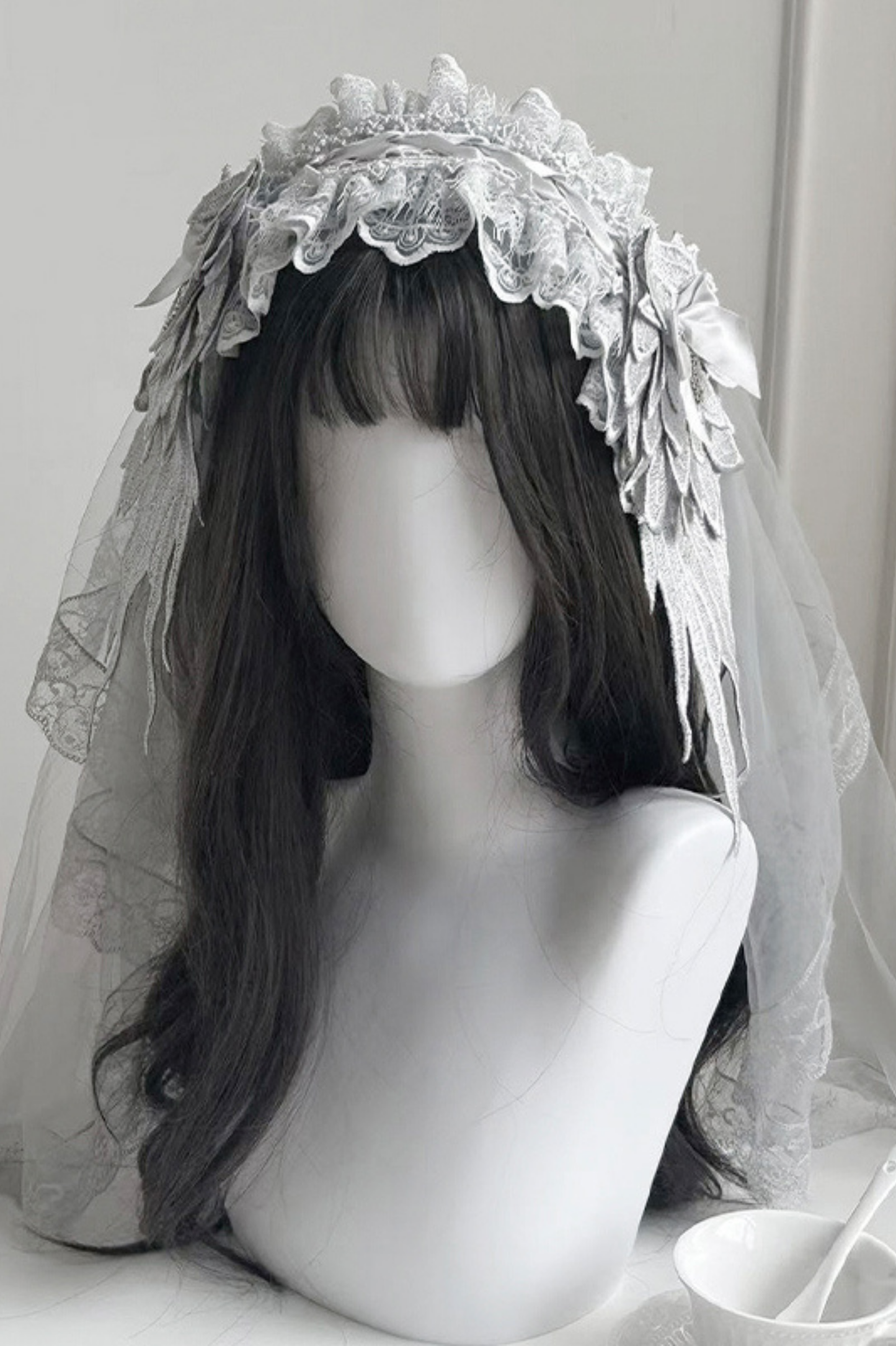 Gothic Lolita Skirt + Corset + Veil + Necklace + Waist Chain