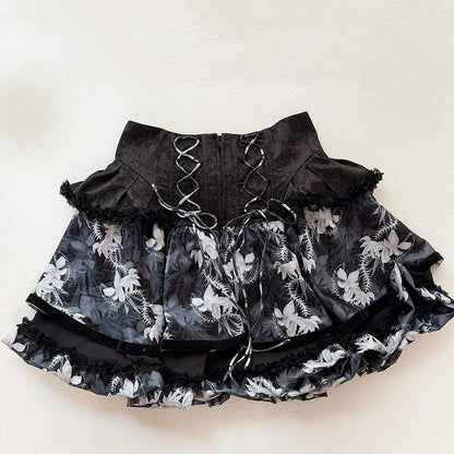 [pre-order Deadline: May 13] Bone Iris Gothic Black Ruffle Shirt + Corset Skirt + Accessories