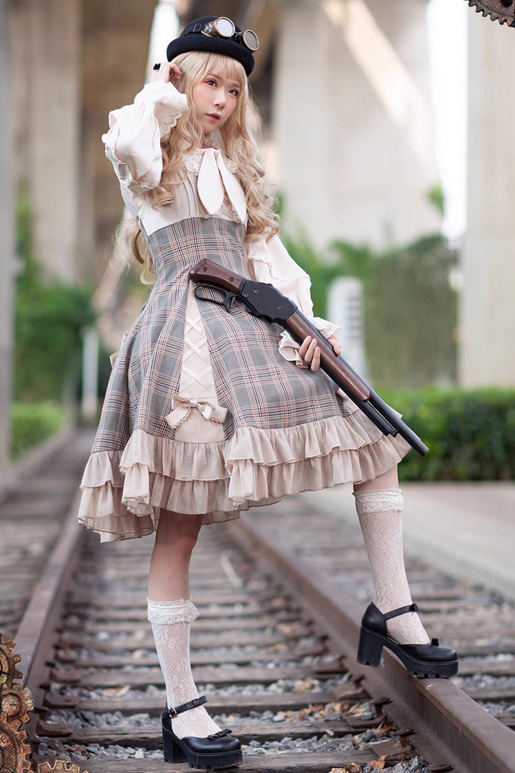 Multi-color Backlight Memoirs Slim Bowknot Sleeveless Ruffle Classic Lolita Dress