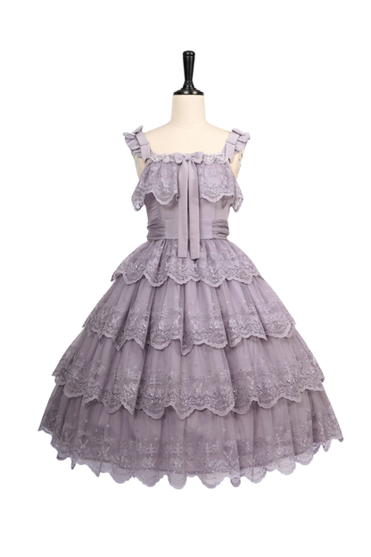 Flower Banquet Princess Sleeve Shirt + Ruffle Lolita Dress