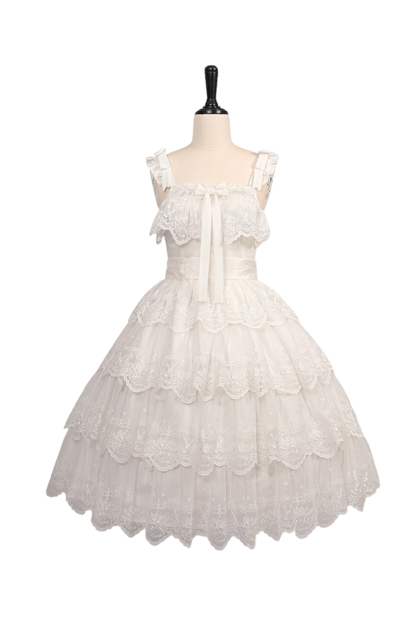 Flower Banquet Princess Sleeve Shirt + Ruffle Lolita Dress