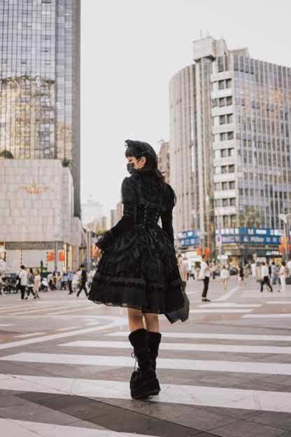 Gothic Doll Lolita Dress + Short Jacket