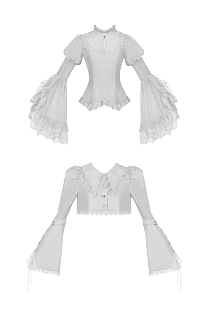 Gothic Lolita Skirt + Corset + Veil + Necklace + Waist Chain