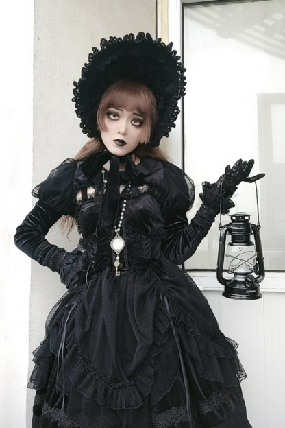 Gothic Doll Lolita Dress + Short Jacket