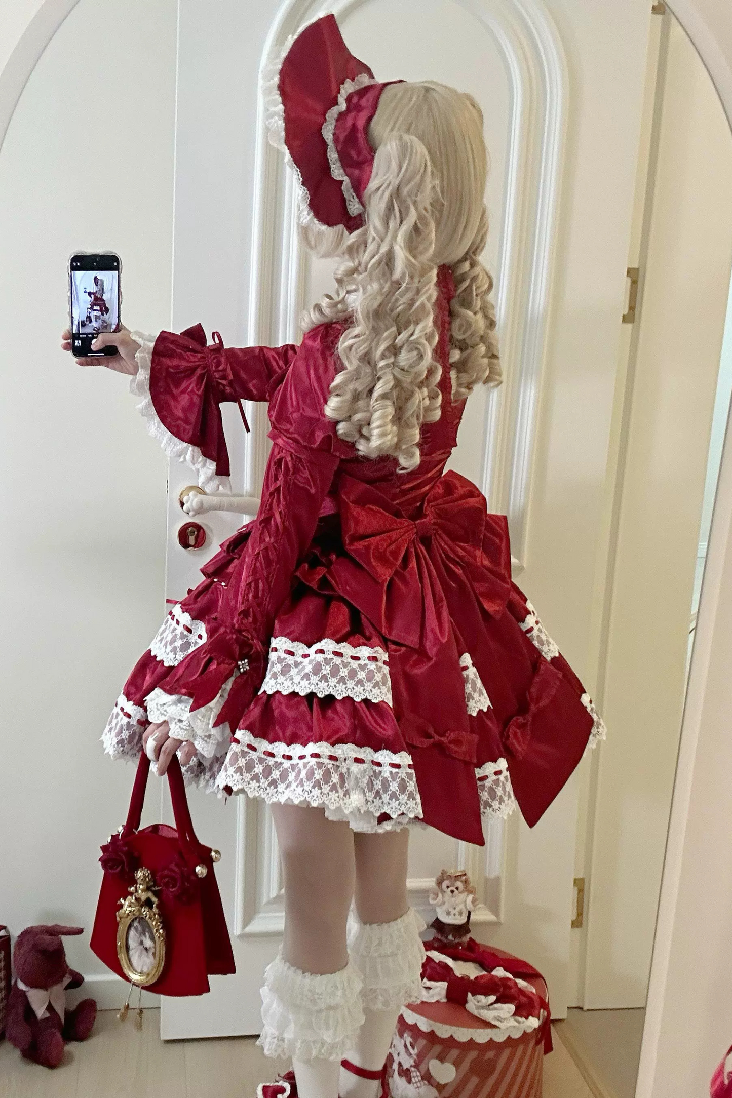 Cream Croissant Old-style Doll Lolita Dress