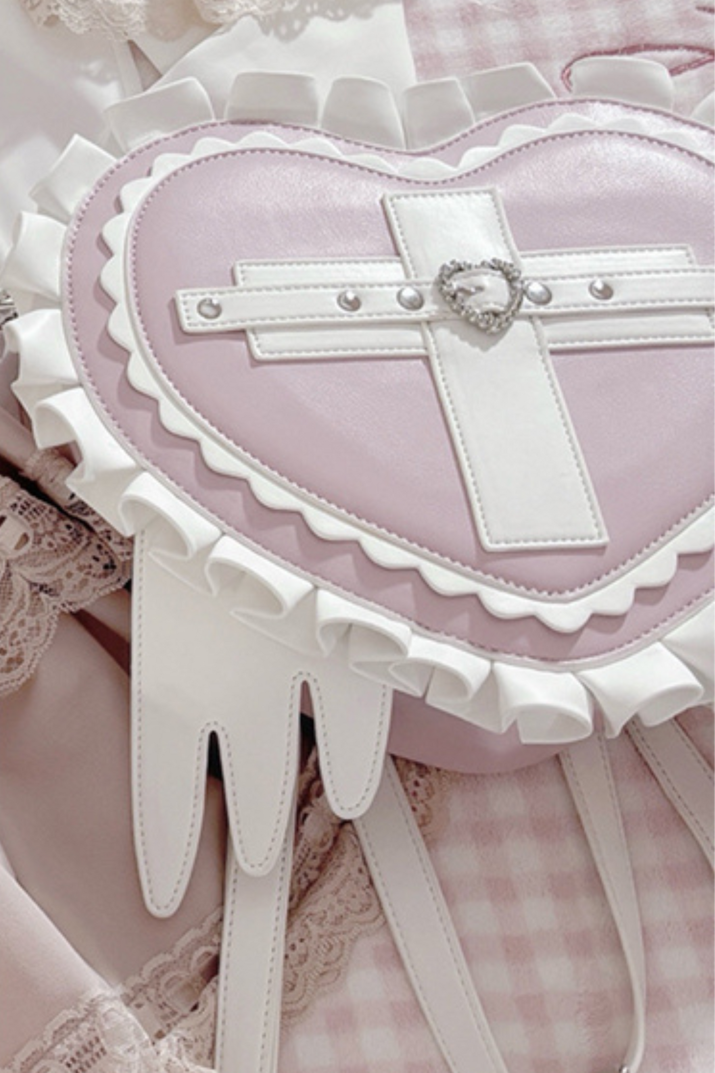 Ruffled Subculture Heart Bag