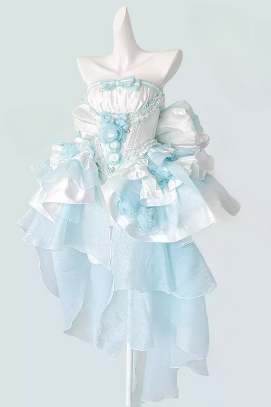 [pre-order] Paraiba Tourmaline Rose Long Tail Beauty Dress Set