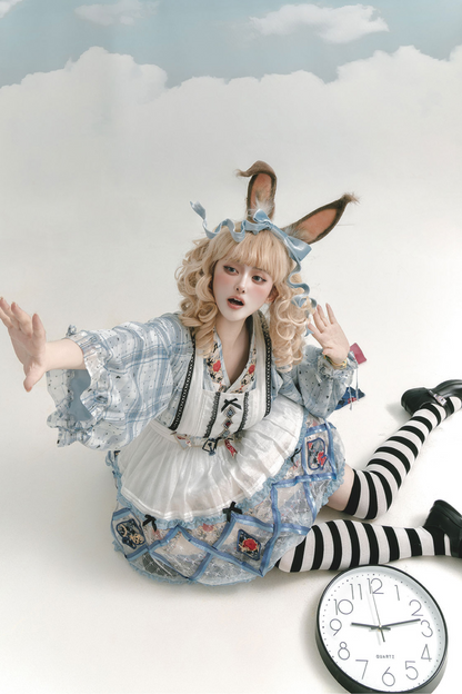 Alice in Wonderland Lolita Dress + Apron + Accessories