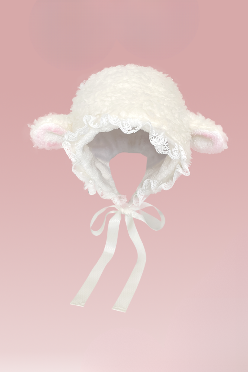 Fur Bunny Ear Hat + Lamb Hat