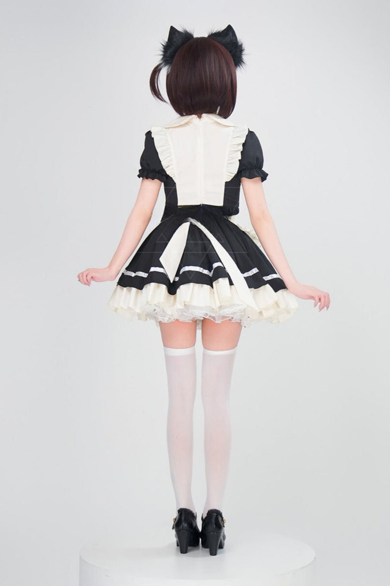 Black and White Cat Maid Set